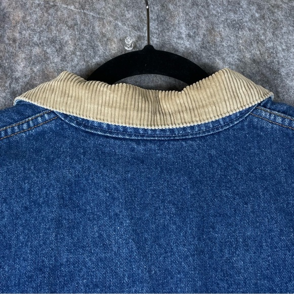 Levi's Vintage Classic Cowboy Denim/Corduroy Collar Trench Coat Duster 80s 90s M - Picture 12 of 16
